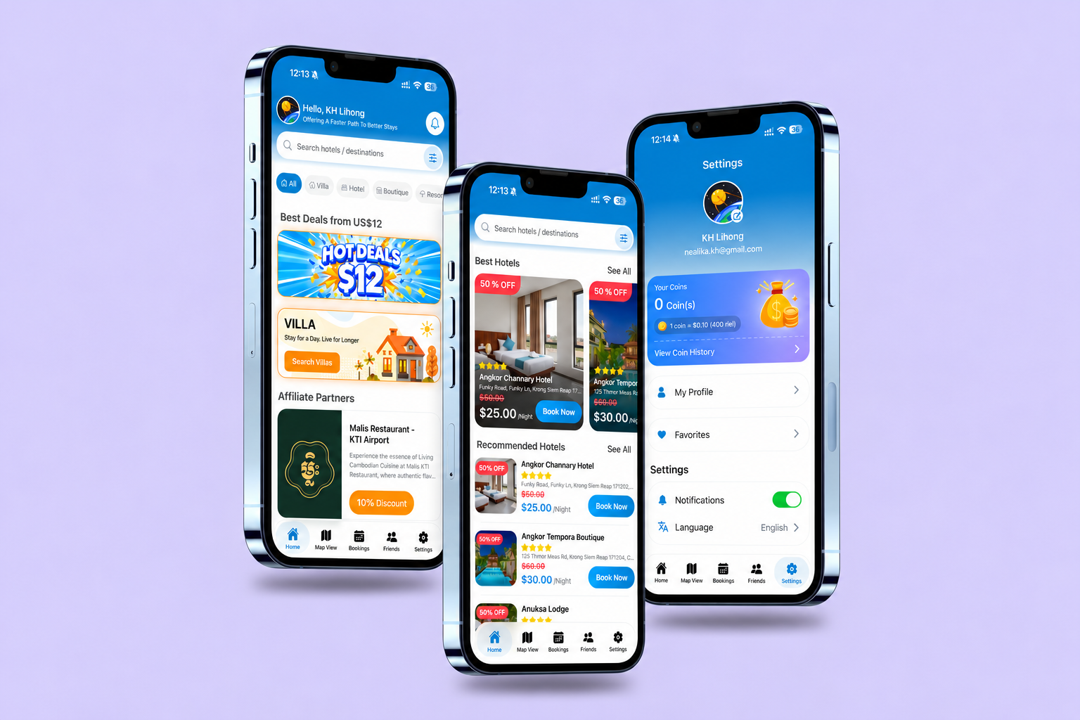 Smartphone displaying mobile applications